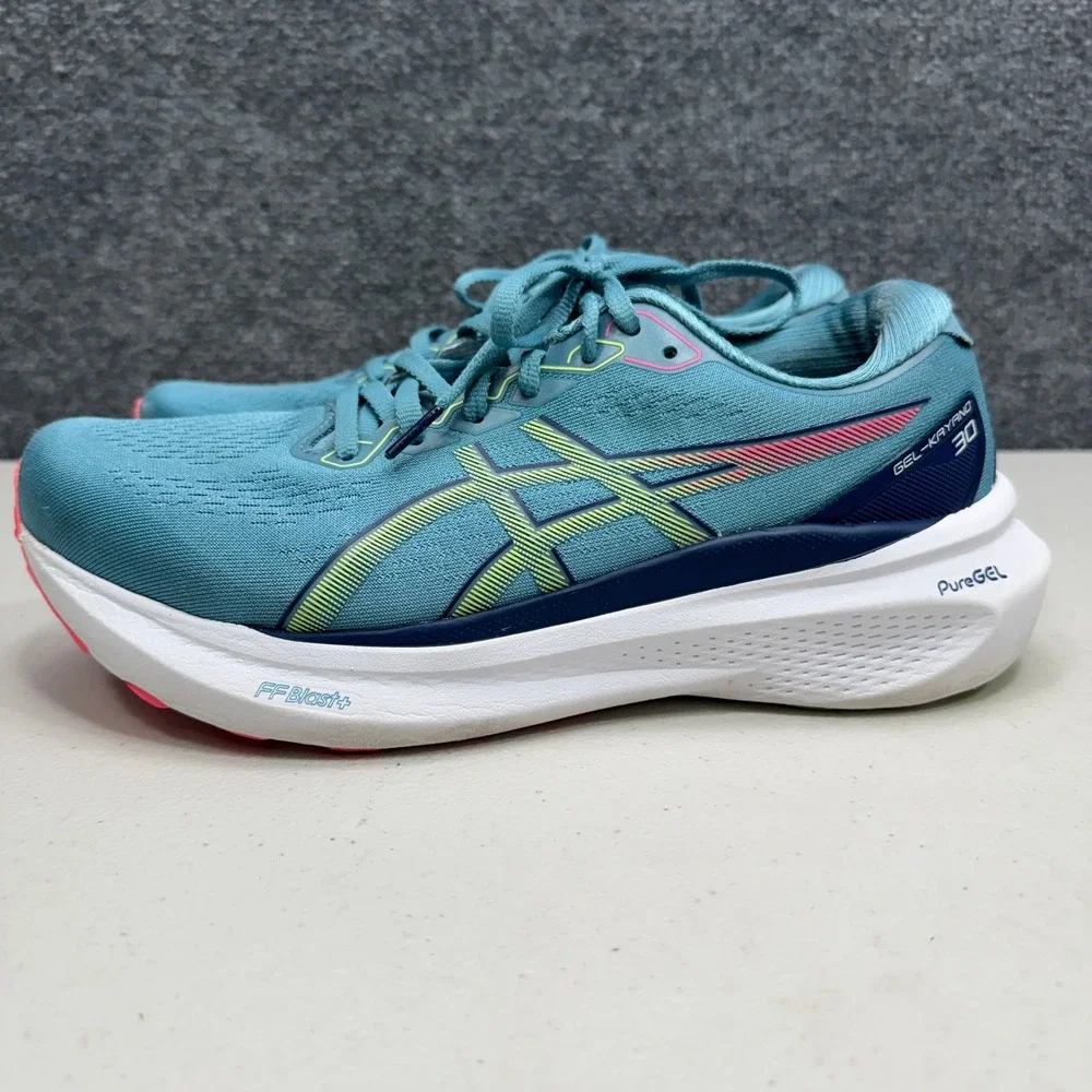 ASICS GEL-Kayano 30 Running Shoes Womens 10 Blue Pink PureGEL Athletic Running